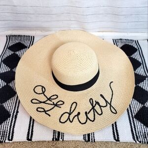 SUMMER & ROSE "OFF DUTY" WIDE BRIM 100% PAPER HAT